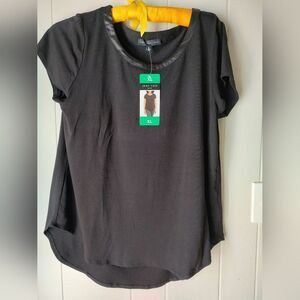 Joan Vass Black Women's Top XL NWT